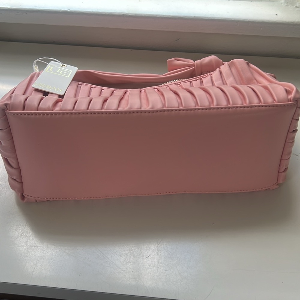 Urban Expressions pink pleated purse cross body chain vegan leather - Picture 5 of 5